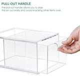 1 x RAW Customer Returns Greentainer Cosmetic Organizer Drawers, Stackable Transparent Acrylic Makeup Organizer, 3 Pieces Desk Drawers Storage Box with 3 Qtip Holders for Vanity, Bathroom, Bedroom - RRP €39.99