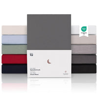 1 x RAW Customer Returns Blumtal Premium fitted sheet 120x200cm set of 2 jersey - Oeko-TEX certified fitted sheet 120x200cm cotton - fitted sheet 120x200 for mattresses up to 25cm 120x200 fitted sheet - anthracite - RRP €32.99