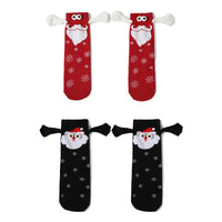 1 x Brand New Yeria 2 Pairs Funny Magnetic Christmas Stockings, Socks with Magnets, Christmas Socks, Funny Christmas Stockings, Gift for Couples and Family, Christmas B, M - RRP €10.87