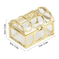 1 x RAW Customer Returns 12pcs Square Treasure Chest Shape Wedding Candy Box Chocolate Container Glass Decoration Gift for Children s Day Wedding REUSEABLE PACKAGING Gold  - RRP €21.7