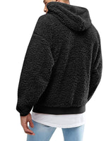 1 x RAW Customer Returns Gemijacka Men s Teddy Fleece Hoodie with Pockets, Black, M - RRP €25.87