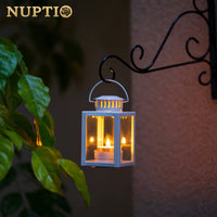 1 x RAW Customer Returns Nuptio Decorative Lanterns, 2 Pieces Candle Lanterns Indoor Tea Light Holders, Hanging Garden Lanterns Candle Holder Lantern for Birthday Party Centerpieces Wedding Relaxing Spa - RRP €15.35