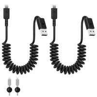 6 x Brand New d Apple MFi Certified CarPlay Compatible Coiled Cable, USB to Lightning Cable 0.9m, for iPhone 14Pro Max 13 Pro Max 13 pro 13 12 Pro 11 Xs XR 8 iPad AirPods Pro - Black - RRP €94.56