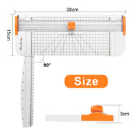 1 x RAW Customer Returns Paper Cutter, 12 Inch A4 Paper Cutter, Cutting Machine Paper with Side Ruler Cutter and Automatic Paper Cutter for Paper, Photos, Craft Project, White - RRP €13.99