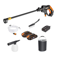 1 x RAW Customer Returns WORX 18V 20V MAX Portable Cordless Pressure Washer Hydroshot WG625E.1, 2 x 2.0Ah Batteries, PowerShare, Irrigation, Cleaning and Disinfection, 1-Hour Charger, 5-in-1 Spray Nozzle - RRP €123.52