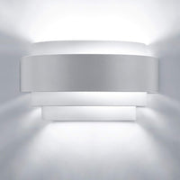 1 x RAW Customer Returns Glighone Modern LED Wall Light Indoor, Aluminum Wall Lamp Up Down Lights for Living Room, Bedroom, Hallway, Stairwell, 7W White Cool White - RRP €25.22