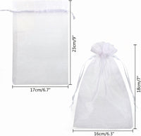 1 x RAW Customer Returns MAOOY Organza Bags 17 x 23 cm White 100 Pieces Organza Bags for Filling Small Organza Bags Jewelry Bags Bags for Guest Gifts Wedding Christmas Gift Bags Grape Protection Bags - RRP €18.19