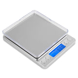 1 x RAW Customer Returns Digital kitchen scales, Mafiti fine scales 0.1g 3kg, PSC tare function LCD display, letter scales, pocket scales - silver - RRP €8.99