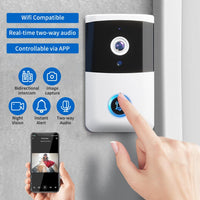 1 x RAW Customer Returns Video doorbell with camera, wireless video doorbell WiFi, night vision, 2-way audio, app control, take pictures, download pictures, type-C charging - RRP €39.99