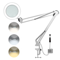 1 x RAW Customer Returns Beyamz 105mm 5 Diopter Real Glass Magnifying Lamp 3 Color Modes 10 Level Dimmable 750LM Lights with 72 LEDs 90cm Working Range USB Connection - RRP €49.99