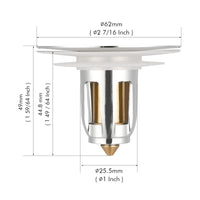 1 x RAW Customer Returns KES drain fitting, sink plug, pop-up universal drain fitting with strainer basket, for 28.5 mm - 38.5 mm and 46.5 mm drain holes, polished chrome-plated, S1000-CH - RRP €14.24