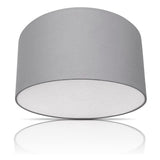 1 x Brand New Lumare ceiling lamp E27 socket round flat bathroom lamp, living room ceiling light, no drilling replaceable, warm white LED light, glass lampshade for hallway - RRP €41.99