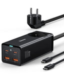 1 x RAW Customer Returns Baseus Charger 100W, GaN3 PowerCombo On, USB C Power Adapter PD Multiple Charger with 1 AC 4 Port, GaN Charger for MacBook Pro Air, iPad Pro, iPhone 14 Pro 13 12, Galaxy S23, Steam Deck - RRP €59.99