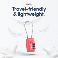 1 x RAW Customer Returns BV combination lock for stress-free travel with luggage. TSA lock with number code for 1000 possible combinations. Suitcase lock, cable lock, combination lock padlock, TSA suitcase lock - RRP €10.07