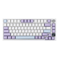 1 x RAW Customer Returns EPOMAKER Ajazz AK820 Pro Gasket Mechanical Keyboard with Cable Bluetooth Wireless, TFT Screen, Illuminated RGB, Sound-Absorbing Foam for Win Mac PC White Purple, Ajazz Gift Switch  - RRP €82.99