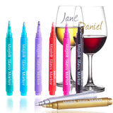 1 x RAW Customer Returns InnoBeta Magink 8 Pack Metallic Marker Pens Wine Glass Markers, Glass Pen, Glass Painting Pens, Erasable, Non-Toxic, Quick-Drying, Alternative for Wine Glass Decorations, Best for Dinner, Party, Wedding - RRP €11.09