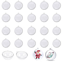 7 x Brand New PNOOFR 20 Pieces Balls for Filling, Filled Transparent Hollow Ball Removable Hanging Decoration Christmas Wedding Gift Party Decoration Transparent Hanging Ball DIY 6CM  - RRP €101.92