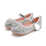 1 x Brand New YYF Girls Mary Jane Flat Shoes Shiny Bow Princess Shoes Wedding Party Performance Dress Shoes - RRP €27.99