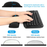 1 x RAW Customer Returns ELZO wrist rest for keyboard palm rest with memory foam ergonomic wrist rest to relieve the wrist, non-slip and anti-tendon sheath problems for PC computer and laptop - RRP €10.04