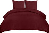 1 x RAW Customer Returns Utopia Bedding bed linen 220x240 set - microfiber duvet cover 240x220 cm 2 pillowcases 65x65 cm - Burgundy - RRP €20.4