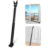 1 x RAW Customer Returns Door Security Bar, Black 1-Pack Extended Security Bar for Doors, Heavy Duty Door Lock, Adjustable Balcony Door Lock, Burglar Protection Window, Door Security for Home, Apartment - RRP €35.99