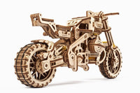 1 x RAW Customer Returns UGEARS Motorcycle with Sidecar 3D Puzzle - Father s Day Gift UGR-10 Scrambler Motorcycle Wooden Model Kit for Adults to Build - Retro Design Motorcycle Sidecar Model Kit - RRP €36.9