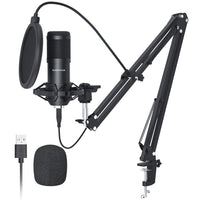 1 x RAW Customer Returns SUDOTACK USB Streaming Microphone, Cardioid PC Microphone Condenser Micro Kit with Shock Mount Spider Fop Filter, for Skype Youtube Podcast Gaming - RRP €56.99