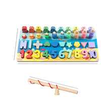 10 x Brand New Lalia wooden plug-in game with 42x16cm fish plug-in blocks magnet colorful wooden toy plug-in puzzle motor skills motor skills cube gift for toddlers children from 3 years toy wooden puzzle - RRP €157.9