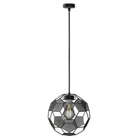 1 x RAW Customer Returns LUTW Industrial Vintage Pendant Light, E27 Metal Cage Pendant Light Adjustable Height Ceiling Lamp for Living Room, Kitchen, Bar Bulb Not Included  - RRP €39.99