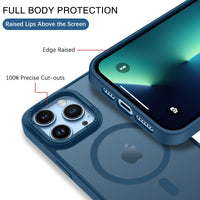 1 x RAW Customer Returns VENINGO Case for iPhone 12 Pro Max 13 Pro Max 6.7 inch, MagSafe Compatible, Shockproof Matte, Translucent, 360 Degree Rugged Case, iPhone 12 Pro Max 13 Pro Max Case, Blue - RRP €20.4