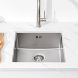 1 x RAW Customer Returns Auralum sink 44 x 44 cm, kitchen sink stainless steel sink for 45 cm base cabinet, small kitchen washbasin built-in sink including siphon drain and overflow set - RRP €119.99