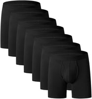 1 x RAW Customer Returns YOULEHE Boxer Shorts Men s Multipack Men s Underwear Bamboo Fiber Underpants Men Retro Shorts Boxers Pack of 7 Black Long Legs M  - RRP €38.6