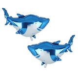 27 x Brand New 2 Pieces Large Shark Balloon Blue Giant Shark Foil Balloon Helium Sea Animals Balloon Ocean Theme Party Children s Birthday Party Decoration Supplies - RRP €217.35