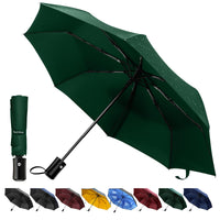 1 x RAW Customer Returns Folding Umbrella, TechRise Portable Automatic Windproof Compact Durable Lightweight Umbrella with 8 Teflon Reinforced Ribs, Universal Stroller Umbrella for Men and Women - RRP €16.92