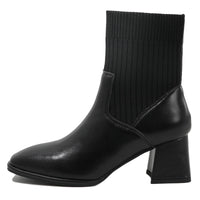 1 x Brand New DADAWEN Women s Chelsea Boots Elegant Ankle Boots, Black, 37 EU - RRP €60.0