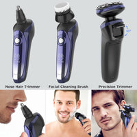 1 x RAW Customer Returns Amurhey men s electric razor, 5-in-1 electric razor with charging station, beard trimmer with 3 comb attachments, 99 minutes running time, wet and dry razor, gift for men - RRP €39.99