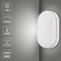 1 x RAW Customer Returns M EGA MEGACUBE outdoor lighting of walls 14W LED outdoor light, 4000K, 1000lm, IP54 protected waterproof wall lamp, white - 2 pieces - RRP €34.99