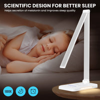 1 x RAW Customer Returns BIENSER LED desk lamp with 10W wireless charging, USB charging function, 600LM office lamp table lamp with 10 brightness x 5 color levels dimmable, night light, memory function, auto timer, 6000K, 24W - RRP €36.29