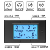 1 x RAW Customer Returns KETOTEK Voltmeter Ammeter Current Meter Power Meter DC 6.5 100V with 100A Shunt, Volt Ampere Watt Energy Display DC Current Voltage Measuring Meter, Wattmeter Energy Meter for Solar Car - RRP €24.58