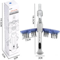 1 x RAW Customer Returns LZHDZQD Magnetic Screwdriver Set Screwdriver with bits Magnetic Bits Professional Maintenance Tools Set Multifunctional Screwdriver 14 in 1 ratchet sets  - RRP €14.75