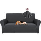 1 x RAW Customer Returns Ystyle sofa cover 2 seater with armrest, stretch sofa cover non-slip, modern sofa cover for dogs pets, breathable couch cover with elastic bottom, gray - RRP €30.89