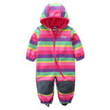 1 x RAW Customer Returns umkaumka Baby Waterproof Overall Suit with Hood - Full-body Rainproof Snow Suit with Fleece Interior 18 Months - 4 Years purple, 2-3 years  - RRP €42.99