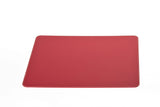 1 x RAW Customer Returns Nikalaz Red Placemats and Coasters Made of Recycled Leather Table Sets, 2 Placemats, Placemat 40x30 cm and Coaster 10x10 cm, Red  - RRP €31.26