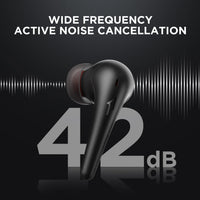 1 x RAW Customer Returns 1MORE Aero Authentic Wireless In-Ear Headphones, 10 mm Drive, 12 Preset EQs, 42dB Adaptive Active Noise Cancellation, 6 Microphones, 28H, Wireless Charging, Black - RRP €80.48