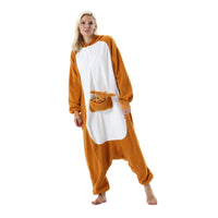 1 x RAW Customer Returns AKAAYUKO Women s Carnival Costume Pajamas Men s Christmas Halloween Jumpsuit Pajamas Animals Onesie Overall Sleepwear Carnival Costumes Kangaroo - RRP €30.24