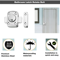 49 x Brand New Rotate Bolt Latch, Bathroom Latch Rotate Bolt, Additional Fixed Anti-Theft Lock for Left and Right, Zinc Alloy Door Lock for Bedroom Kitchen Balcony Toilet - RRP €1176.0