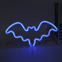 1 x Brand New Neon Bat Sign, Neon Halloween, LED Neon Lights, Halloween Decoration, LED Sign for Wall Decor, Bat Lamp, Battery Powered Blue - RRP €22.8