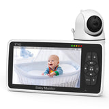 1 x RAW Customer Returns Babystar Baby Monitor with Camera 5 Inch 1280P HD Video Baby Monitor, Camera and Audio Baby Monitor with VOX, Night Vision, 2-Way Audio, Temperature Monitoring - RRP €121.0