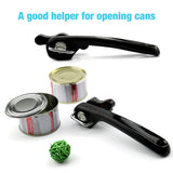 1 x RAW Customer Returns Can Opener Without Sharp Edges, Can Opener Manual with Non-Slip Handle Smooth Edge for Elderly with Arthritis Black, 2 Pack - RRP €15.99