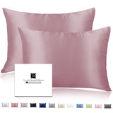 1 x RAW Customer Returns Set of 2 silk pillowcases 40x60, Ravmix silk pillowcases, for hair and skin, with hidden zipper, both sides silk, mulberry silk pillowcase 40x60, 2 pieces, dark pink - RRP €37.3